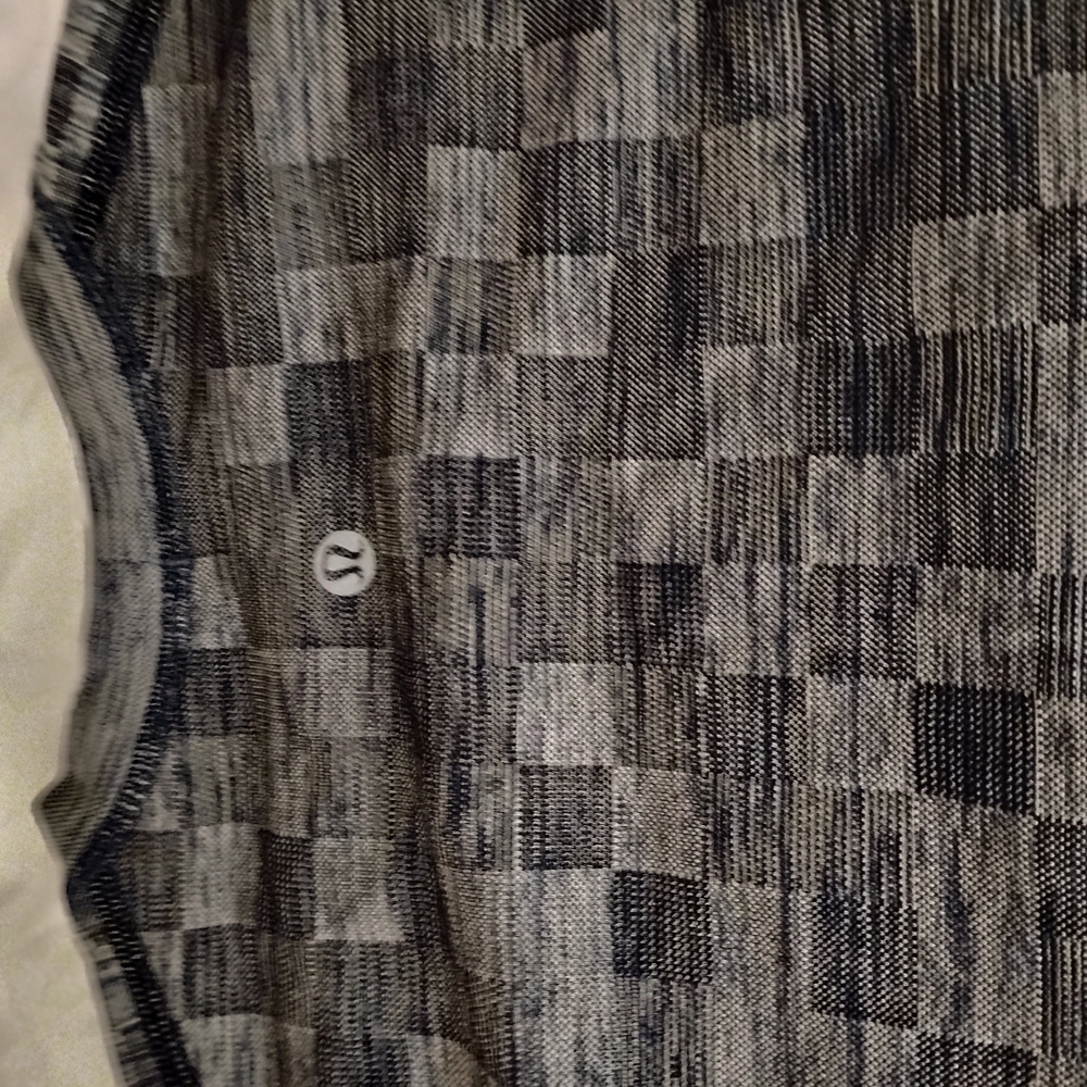Gray Patterned Knit Top